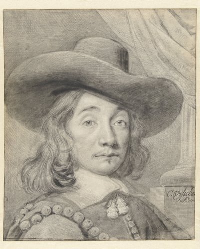 Autoritratto con cappello da Cornelis Visscher (II)