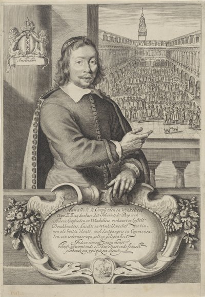 Biglietto da visita di Johannes de Paep da Cornelis Visscher (II)