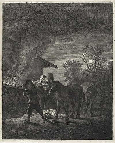 Scena al chiaro di luna da Cornelis Visscher
