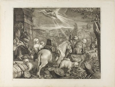 Abramo lascia Haran (La chiamata di Abramo) da Cornelis Visscher