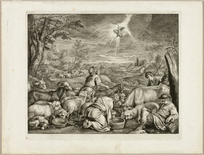 Angelo che accelera Abramo da Cornelis Visscher
