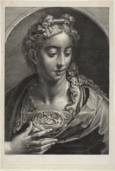 Athena, da Cabinet Reynst; Variarum imaginum a celeberrimis artificibus pictarum Caelaturae da Cornelis Visscher