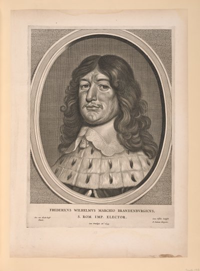 Federico Guglielmo, Elettore di Brandeburgo, da Nove Ritratti da Cornelis Visscher