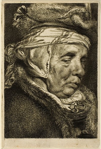 Testa di una Vecchia Donna da Cornelis Visscher