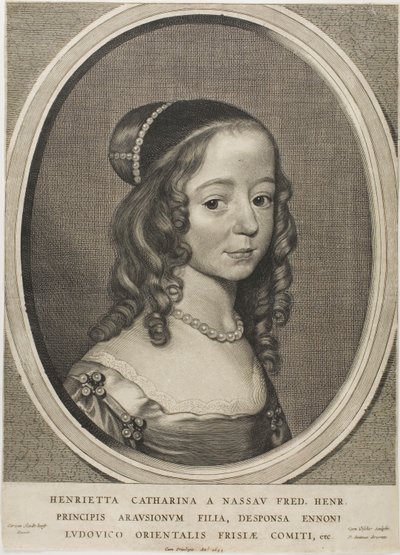 Henrietta Catharina, principessa di Orange Nassau, da Nove ritratti da Cornelis Visscher