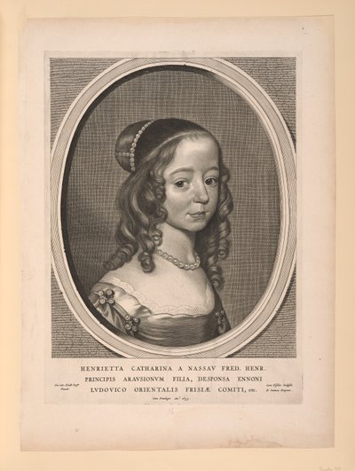 Henrietta Catharina, principessa di Orange Nassau, da Nove ritratti da Cornelis Visscher