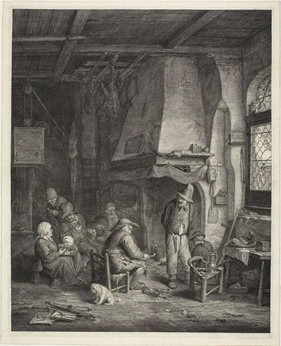 Interno di una locanda, chiamata "The Skaters" (I pattinatori) da Cornelis Visscher