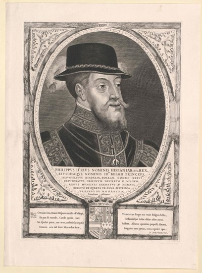 Re di Spagna Filippo II da Cornelis Visscher