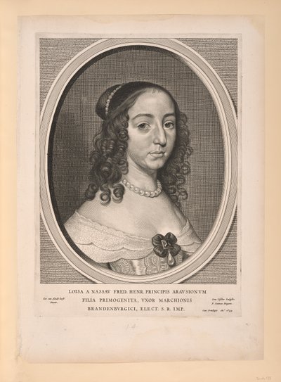 Louise Henrietta, principessa di Orange Nassau, da Nove ritratti da Cornelis Visscher