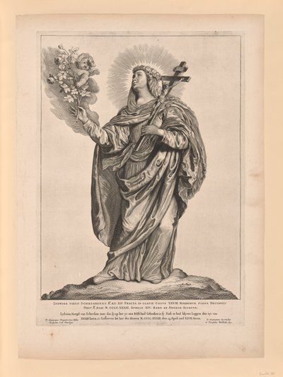 Santa Liduina, da Santi del Nord e del Sud dei Paesi Bassi da Cornelis Visscher
