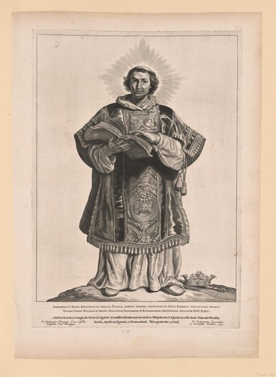 San Werenfridus, dai Santi dei Paesi Bassi settentrionali e meridionali da Cornelis Visscher