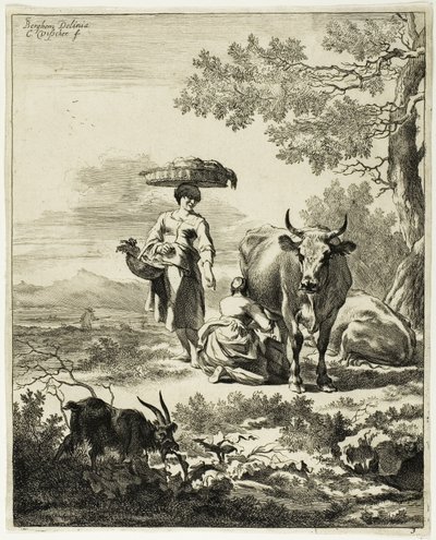 Donna che munge una mucca da Cornelis Visscher