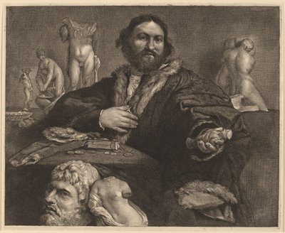 Andrea Odoni da Cornelis Visscher after Lorenzo Lotto