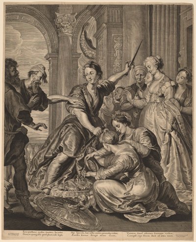 Achille alla corte di Licomede da Cornelis Visscher after Sir Peter Paul Rubens, published by Pieter Claesz Soutman