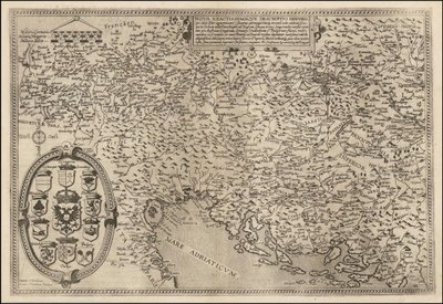 Mappa del Danubio del 1593 di Cornelis de Jode da Cornelis de Jode