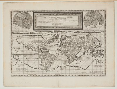 Totius Orbis Cogniti Universalis Descriptio, Anversa, 1593 da Cornelis de Jode
