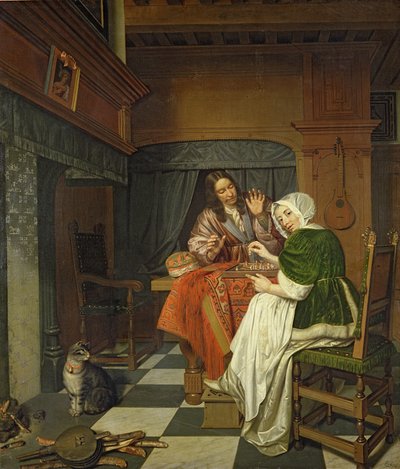 I giocatori di scacchi, c.1670 da Cornelis de Man