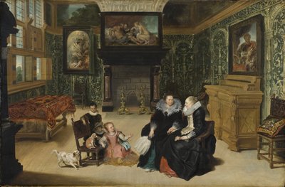 Interno, chiamato "salone di Rubens" - di Vos, Cornelis de (1584-1651). Olio su legno. Dimensioni: 75x115 cm. Nationalmuseum Stoccolma da Cornelis de Vos