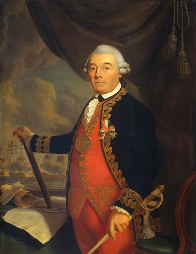 Ritratto di Johan Arnold Zoutman (1724-1793), vice-ammiraglio da Cornelis van Cuylenburgh