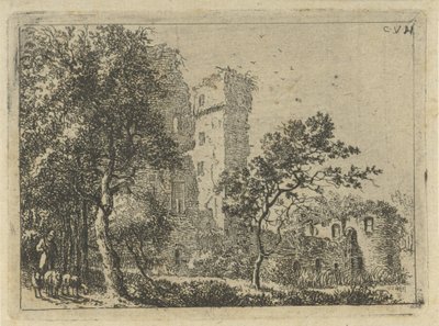 Rovina del castello Duurstede da Cornelis van Hardenbergh