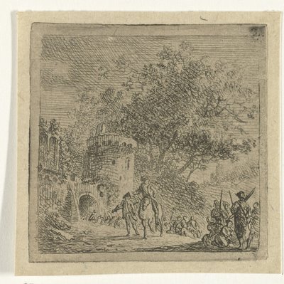 Soldati presso un portale da Cornelis van Hardenbergh