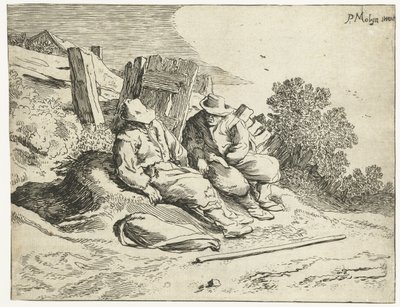 Contadini lungo la strada da Cornelis van Kittensteyn (attributed to)