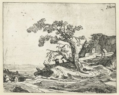 Paesaggio con albero (Quattro paesaggi) da Cornelis van Kittensteyn (attributed to)