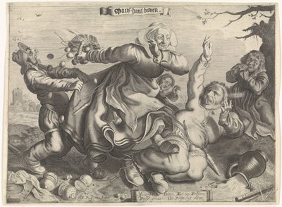 Una donna che calpesta suo marito da Cornelis van Kittensteyn