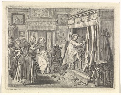 Scena di camera da letto da Cornelis van Kittensteyn