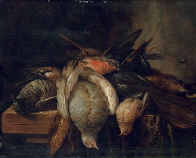 Uccelli morti su una mensola, 1651 da Cornelis van Lelienbergh