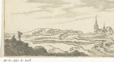 Paesaggio dunale con una chiesa da Cornelis van Noorde
