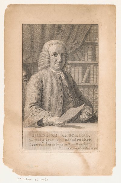 Ritratto di Johannes Enschedé da Cornelis van Noorde