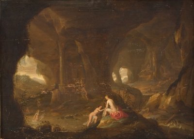Ninfe che fanno il bagno in un paesaggio da Cornelis van Poelenburch