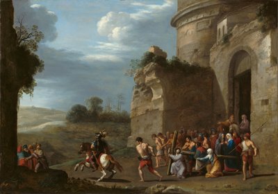 Cristo che porta la croce da Cornelis van Poelenburch