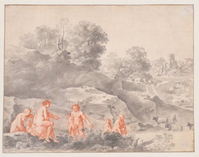 Nudi in un paesaggio (possibilmente Diana e Callisto) da Cornelis van Poelenburch