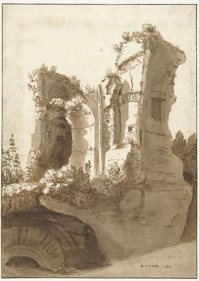 Rovina del cosiddetto Palazzo Maggiore sul Palatino da Cornelis van Poelenburch