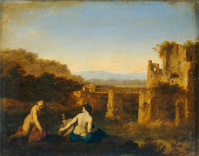 Bagnanti vicino ad antiche rovine ... da Cornelis van Poelenburgh or Poelenburch