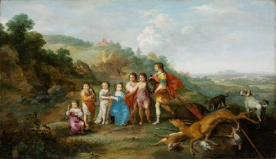 I sette figli del re Inverno da Cornelis van Poelenburgh or Poelenburch