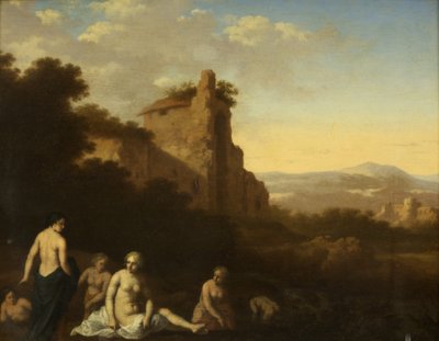Ninfe che fanno il bagno da Cornelis van Poelenburgh or Poelenburch