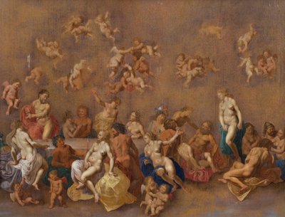 La Festa degli Dei, 1600s da Cornelis van Poelenburgh or Poelenburch