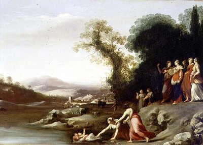 Il ritrovamento di Mosè da Cornelis van Poelenburgh or Poelenburch