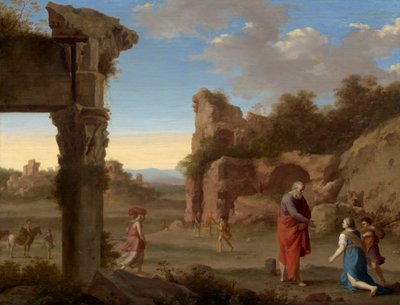 Il profeta Elia e la vedova di Zarepta da Cornelis van Poelenburgh or Poelenburch