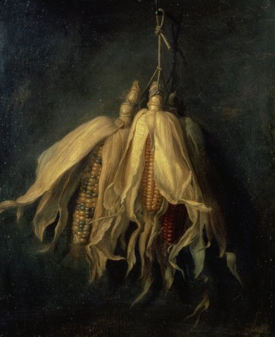 Tre pannocchie appese a un chiodo da Cornelis van Spaendonck