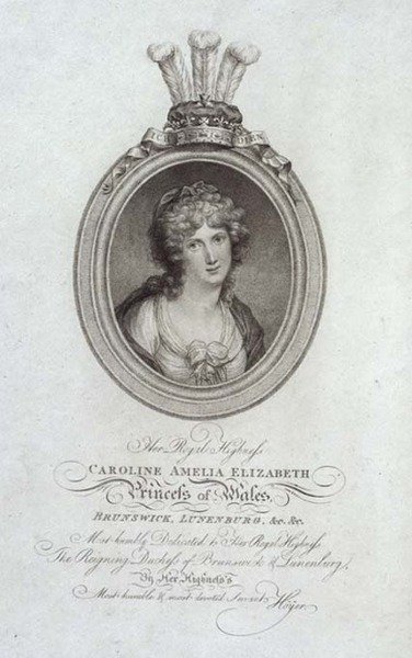 Sua Altezza Reale, Caroline Amelia Elizabeth, Principessa del Galles (1768-1821) da Cornelius (after) Hoyer
