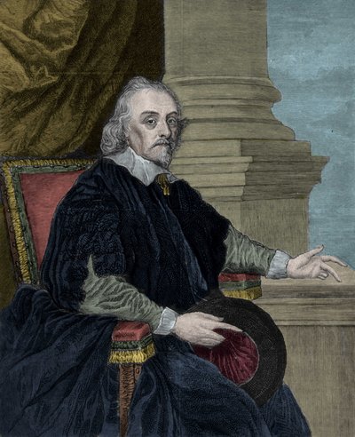 William Harvey (1578-1658), medico inglese, secondo il dipinto di Cornelius Jansen da Cornelius (after) Jansen