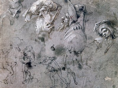 Studio con teste con espressioni da Cornelius Engebrechtsz