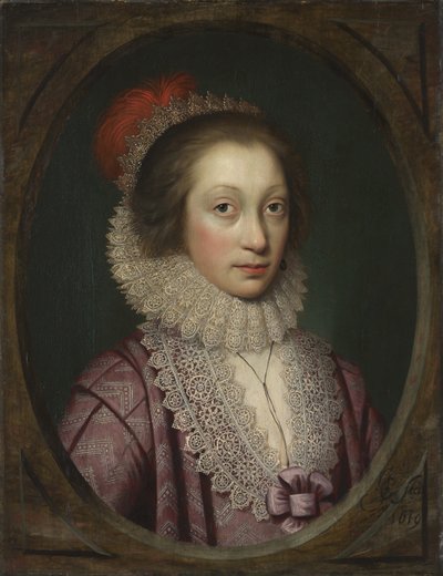 Ritratto di una donna, forse Elizabeth Boothby, 1619 da Cornelius Janssen van Ceulen