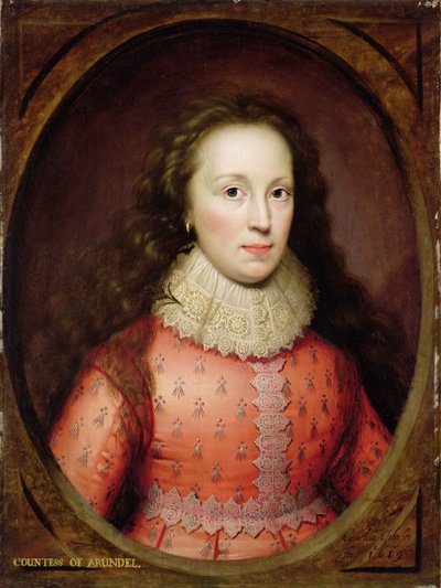 Ritratto di una Donna, tradizionalmente identificata come la Contessa di Arundel, 1619 da Cornelius Janssen van Ceulen