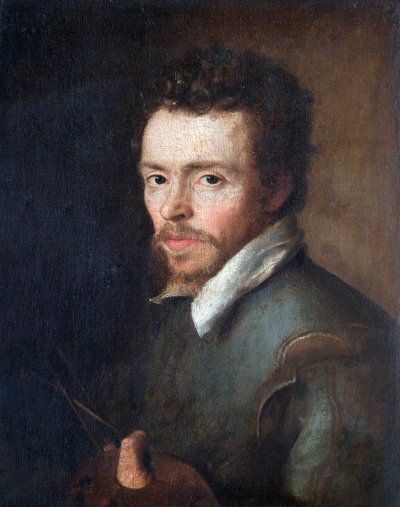 Autoritratto di un pittore sconosciuto con tavolozza e pennelli, 1596 da Cornelius Ketel