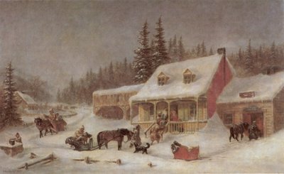 La bottega del fabbro da Cornelius Krieghoff